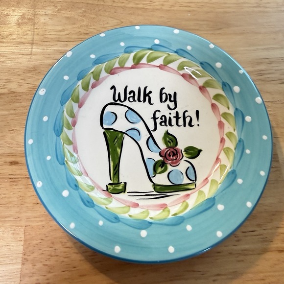 Goodness Gracious Other - Walk By Faith! High Heel Shoe Jenny Moss Mary Jocker Goodness Gracious Plate 6"